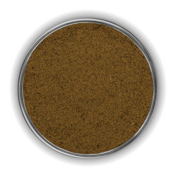 Ras el Hanout scharf als feine, gelblich-braune Gewürzmischung