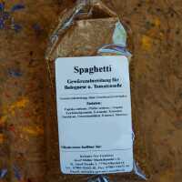 Spaghetti-Gewürzzubereitung mit rötlichen und...