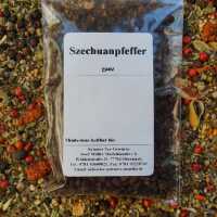 Ganze Szechuanpfefferkörner in rötlich-brauner...