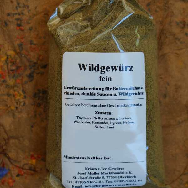 Wildgewürzmischung fein mit feinen, bräunlichen Bestandteilen