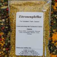 Zitronenpfeffer-Gewürzzubereitung mit kleinen,...