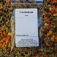 Getrocknete Cardamomsamen in dunkelbrauner Farbe