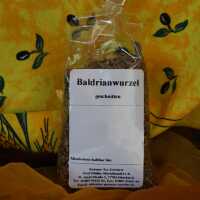 Geschnittene Baldrianwurzel in bräunlicher Farbe